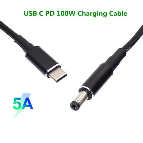 Câble de chargement USB type-c PD 45W 65W 90W 100W, convertisseur de prise vers ordinateur portable, adaptateur d'alimentation universel ► Photo 1/6