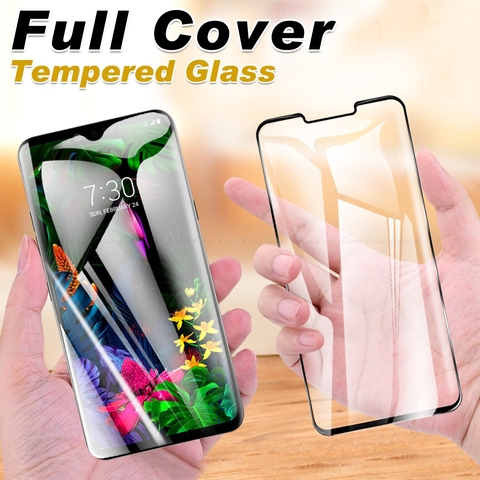 Protecteur d'écran en verre trempé pour LG Q7 Q6 G8X G8S G7 G6 Plus V40 V50 V50S V60 ThinQ Alpha Film de protection en verre à couverture complète ► Photo 1/6