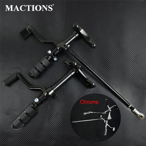 Kit complet de commandes avant de moto, maillons de leviers à chevilles noir/Chrome pour Harley Sportster XL 883 1200 2008 2022 ► Photo 1/6