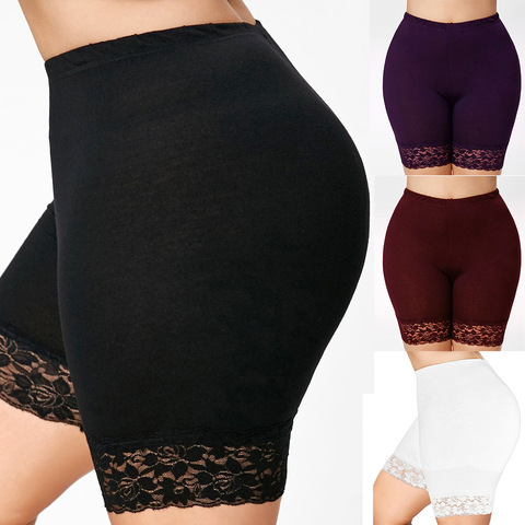 Sous-vêtements pour femmes, 5 couleurs, 5 yards, grande taille, couture en dentelle, sac de hanche, leggings, shorts pour femmes, M-5XL ► Photo 1/6