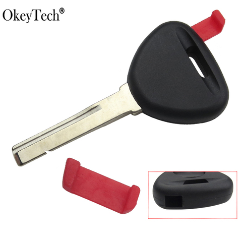 OkeyTech coquille de clé de transpondeur de haute qualité avec prise rouge pour Volvo S40 V40 S60 S80 XC70 clé de couverture de boîtier de clé sans puces d'origine ► Photo 1/6