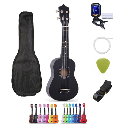 SevenAngel – Ukulele Soprano pour enfants 21 pouces, 4 cordes, guitare hawaïenne en épicéa et tilleul, Uke, cadeau pour enfants, Instrument de musique ► Photo 1/6