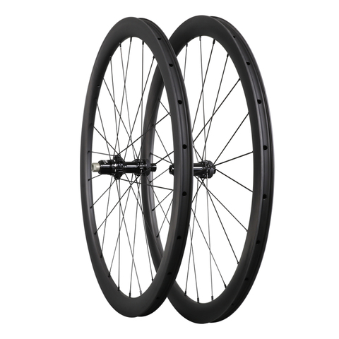 700C carbone roues Chine 40mm pneu vélo de route de roue avec 25mm U forme jante Novatec moyeu de traction directe Sapim Cx-ray rayons 1404g ► Photo 1/1