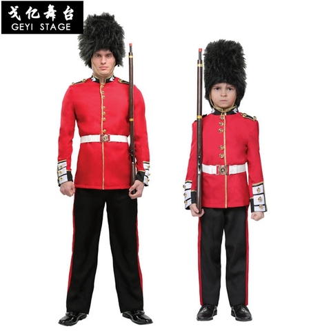 Déguisement d'halloween pour enfants uniforme de garde royale britannique garçons Cosplay Costume soldat américain uniforme Performance de fête ► Photo 1/6