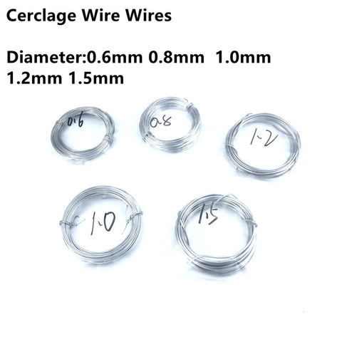 Fil de serrage orthopédique en acier inoxydable, Instruments orthopédiques de 0.6 à 1.5mm ► Photo 1/6