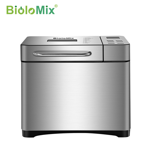 Biolomix acier inoxydable 1KG 17-en-1 Machine à pain automatique 650W Machine à pain Programmable avec 3 tailles de pain distributeur de noix de fruits ► Photo 1/6