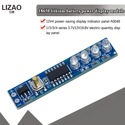 Indicateur de capacité de batterie au Lithium 1S 2S 3S 4s simple 3.7V 18650 Module testeur de niveau de puissance, panneau d'affichage LED ► Photo 1/6