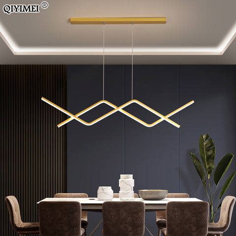 Lampe LED suspendue au design moderne, Luminaire d'intérieur à intensité réglable, idéal pour un salon, une salle à manger, une chambre à coucher, une cuisine ou un Hall, nouveauté AC90-260V ► Photo 1/6