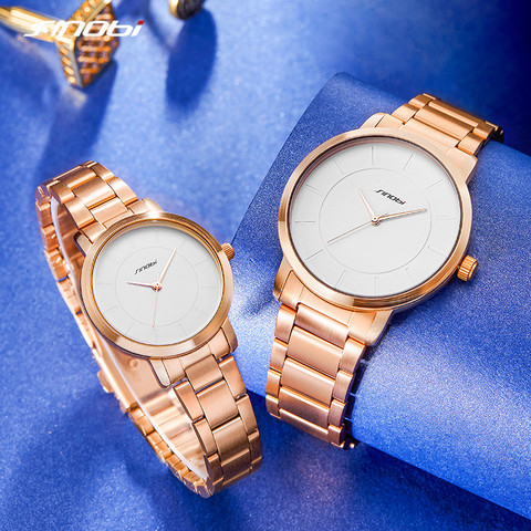 Sinobi doré femmes mode montres Design Original femme Quartz montre-bracelet dames horloge acier genève Relogio cadeau montre Couple ► Photo 1/6