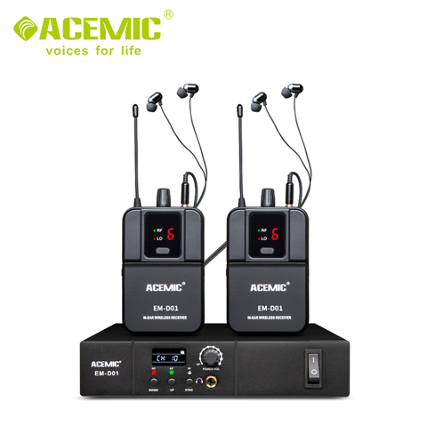 ACEMIC – moniteur intra-auriculaire professionnel, véritable diversité, sans fil, pour les musiciens, EM-D01 ► Photo 1/4