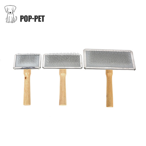 Brosse de toilettage en bois pour chiens et chats, peigne à puces de qualité, accessoire de toilettage pour chiots et grands chiens ► Photo 1/5