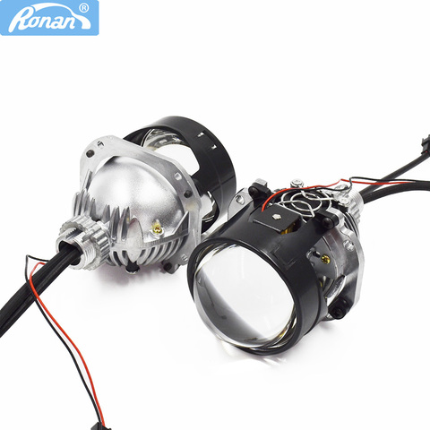 Lentille Ronan 2.5 pouces MH1 bi-projecteur LED avec adaptateur H4 H7 9005/9006 samll szie pour la mise à niveau universelle des phares de voiture ► Photo 1/6