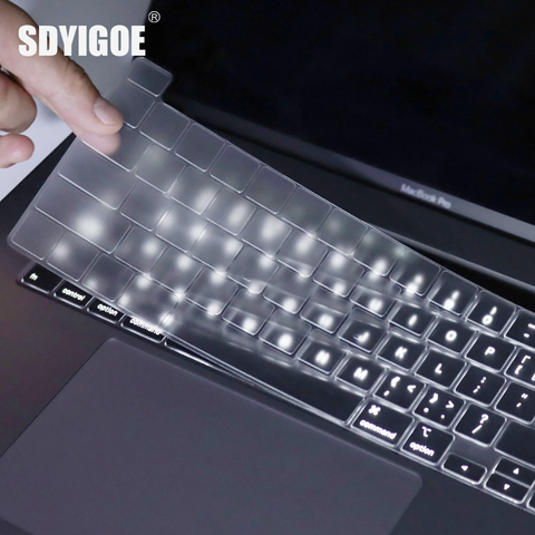 Film de protection pour clavier, en TPU, Transparent, pour macbook pro 16 