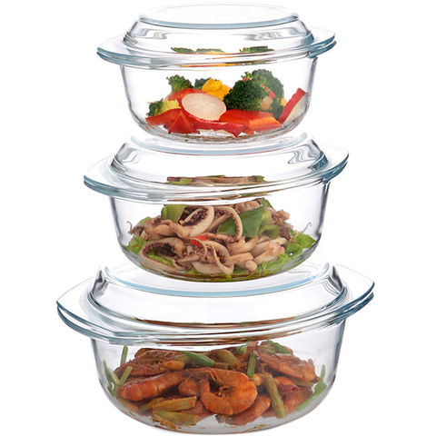Bol à soupe en verre trempé avec couvercle résistant à la chaleur bol à nouilles instantané four à micro-ondes pour la salade à double usage ► Photo 1/6
