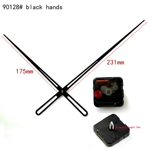 12888 trou rond couple élevé mouvement balayage 11mm vis axe horloge accessoire Quartz avec 90128 # noir mains horloge à faire soi-même Kits ► Photo 1/6