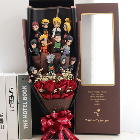 Acheter Bouquet De Jouets D Action Naruto Sasuke Uzumaki Kakashi Gaara Avec Boite Cadeau De Remise De Diplome D Anniversaire Pour Enfant En Ligne Alitools