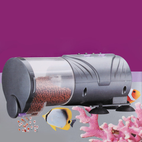 Distributeur automatique d'aliments pour poissons d'aquarium, sortie pratique réglable, distributeur automatique d'aliments ► Photo 1/6