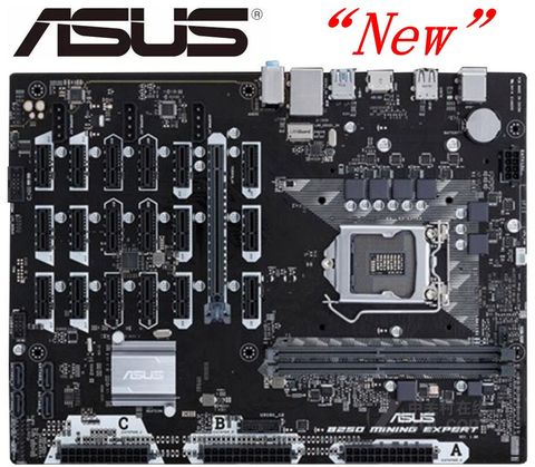 Nouveau ASUS B250 MINING EXPERT carte mère d'origine LGA 1151 DDR4 pour i3 i5 i7 14NM 32GB 19 graphiques B250 carte mère de bureau ► Photo 1/6