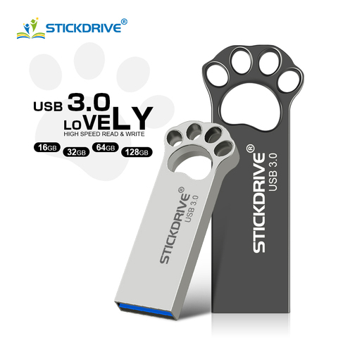 Clé usb 128 métallique haute vitesse, support à mémoire de 16GB 32GB 64GB 3.0 GB, lecteur flash, livraison gratuite ► Photo 1/6