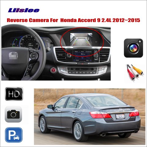 Caméra de recul pour stationnement arrière de voiture, pour Honda Accord 9 2012 2013 2014 2015 adaptateur RCA connecter l'écran d'origine ► Photo 1/6