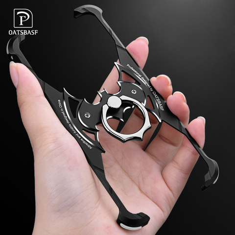 Pare-chocs Design chauve-souris OATSBASF avec Airbag étui pour samsung en métal Galaxy note 9 S9 S9 + Plus coque avec porte-anneau coque arrière ► Photo 1/6