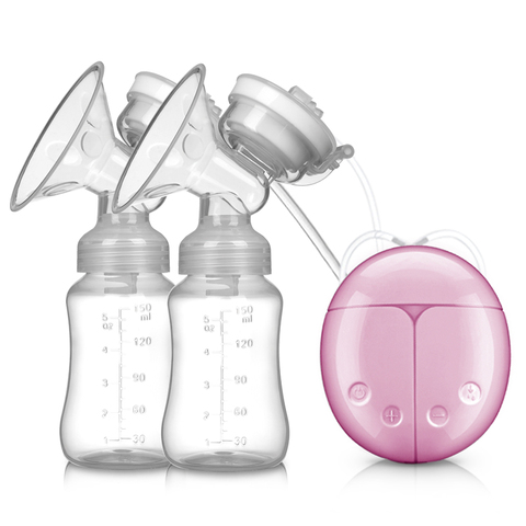 Pompe de poitrine bilatérale, bouteille de bébé, électrique, extracteur de lait, alimentation pour bébé, alimentation post-natal, alimentation USB ► Photo 1/6