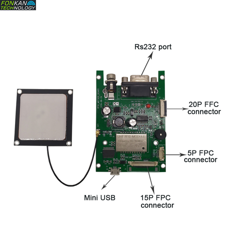 FONKAN – Kit de développement UHF RFID 915MHz pour système Android, Module intégré, antenne 3dbi ► Photo 1/6