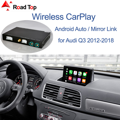 Interface sans fil Apple CarPlay Android Auto, pour Audi A1 2013 – 2022, Q3 2014-2022, avec mirrorlink, fonctions AirPlay de voiture ► Photo 1/6