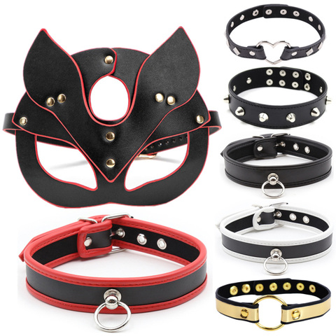 Masque sexuel accessoires exotiques fétiche esclave BDSM Bondage contraintes bouche oeil masque tête harnais élasticité bandeau pour les Couples ► Photo 1/6