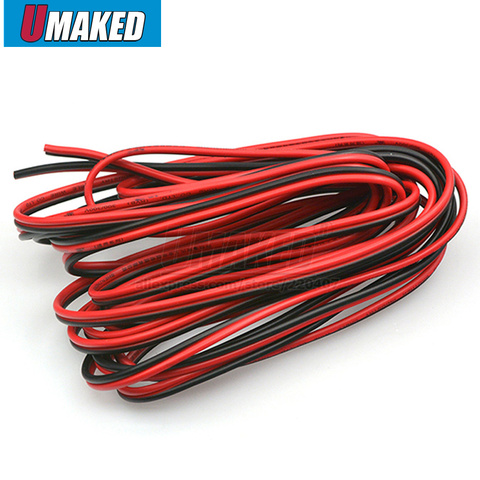 Cuivre 16AWG câble rouge noir à 2 broches | Fil isolé en PVC, fil électrique 16 awg, câble, câble de connexion pour le bricolage ► Photo 1/6