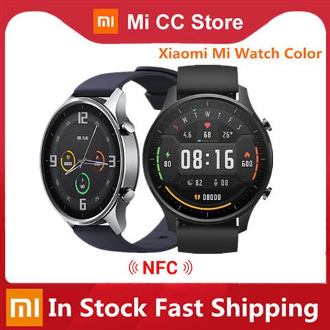 Montre originale Xiaomi intelligente en couleur, accessoire de mode NFC 1.39 pouces, coloris originaux, écran Amoled, avec GPS, traqueur de forme, 5 ATM, étanche, moniteur fréquence cardiaque, pour le sport, Mi Watch ► Photo 1/6