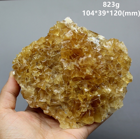 Pierres précieuses à quartz en Calcite ambre 100% naturelle, Orange, cristaux de guérison, boîte de 5.2cm ► Photo 1/1