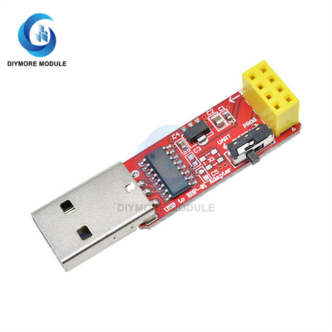 Adaptateur CH340 USB vers ESP8266 ESP-01 ESP-01S, Module de programmeur de convertisseur Wifi 4.5V-5.5V pour contrôle sans fil de maison intelligente Arduino ► Photo 1/6