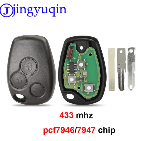 Jingyuqin – clé télécommande de remplacement à 3 boutons, 434MHz, transpondeur PCF7946, pour voiture Renault, Trafic Vivaro, Primastar, Movano ► Photo 1/2