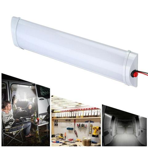 Barre de lumière Led intérieure de voiture 12W 72 LED Tube de lumière blanche avec interrupteur pour camion Van camion RV pour camping-Car bateau plafonnier intérieur ► Photo 1/6