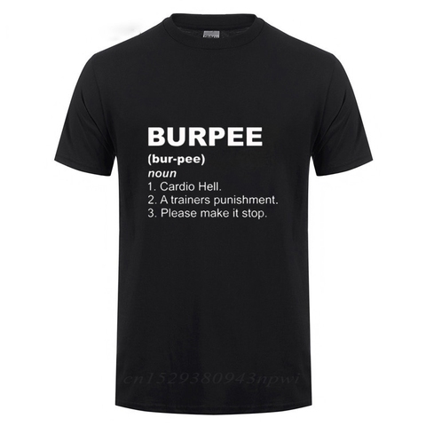 Bureau Burpee définition T-Shirt drôle cadeau d'anniversaire pour hommes Streetwear coton ample T-Shirt Crossfit vêtements d'entraînement ► Photo 1/6