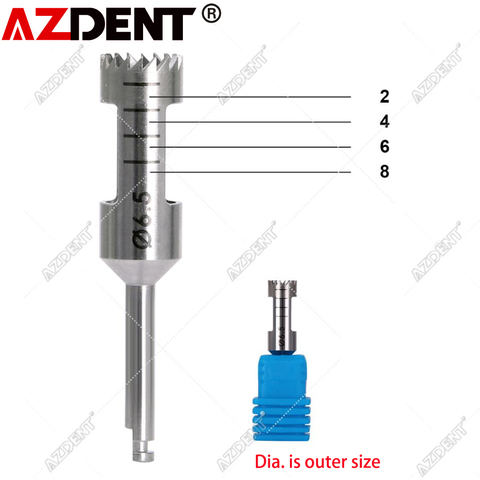 Instrument de perçage de trephines d'os d'implant dentaire (Dia est de taille extérieure) 1 pièce ► Photo 1/6