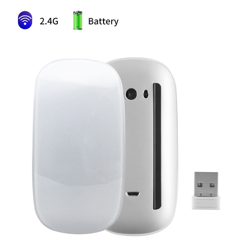 Magic Mouse 2 – souris optique sans fil, 2.4G, Rechargeable, silencieuse, pour PC de bureau, périphérique ergonomique pour Apple Mac et Microsoft ► Photo 1/4