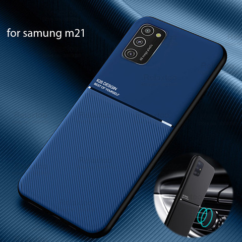 Coque de téléphone magnétique avec support de voiture, étui mat pour samsung galaxy m21 2022 sm-215F m 21 6.4 pouces ► Photo 1/6