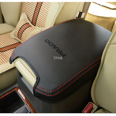 En cuir véritable voiture accoudoir boîte couverture pour Toyota Land Cruiser Prado 150 2010 2012 2013 2014 2015 2016 2017 2022 ► Photo 1/6