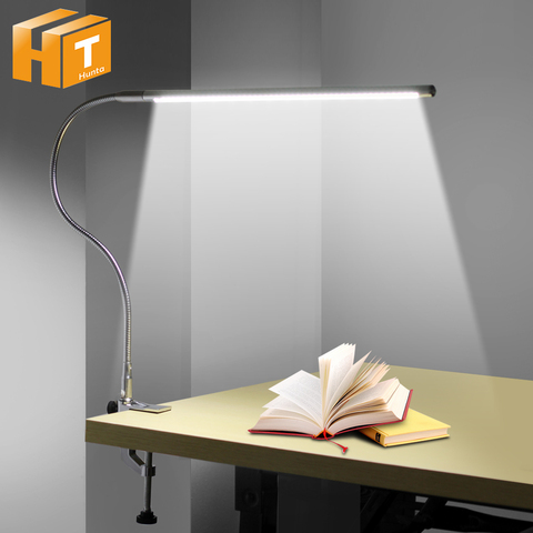 Lampe de Table à bras Long 48 LED s pince de bureau LED lampe de bureau USB Flexible col de cygne protection des yeux lampes de lecture pour étude de travail ► Photo 1/6