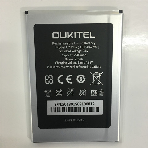 Oukitel – batterie de secours U7 PLUS originale, 2500mAh, pour téléphone portable ► Photo 1/3