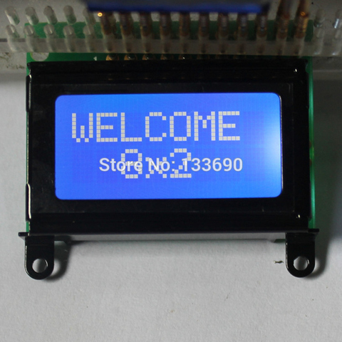 Module lcd avec caractères bleus blancs 8x2 STN 0802, contrôleur HD44780 ou SPLC780, mini écran LCD parallèle 8x2 pour 51 mcu stm32 ► Photo 1/1