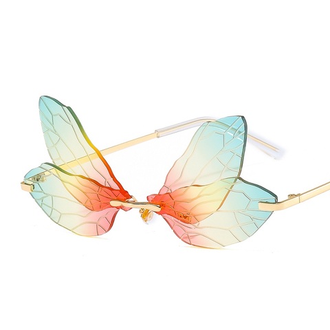 Nouvelle mode papillon lunettes de soleil femmes hommes qualité ostentatoire détails exceptionnels tendance marque concepteur luxe lunettes de soleil UV400 ► Photo 1/6