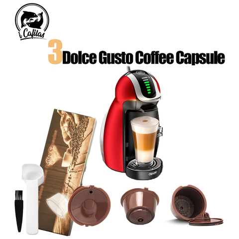 Capsules de café réutilisables pour Dolce Gusto, nouvelle 3ème génération, filtre, tasse avec maille métallique, goutteur ► Photo 1/6