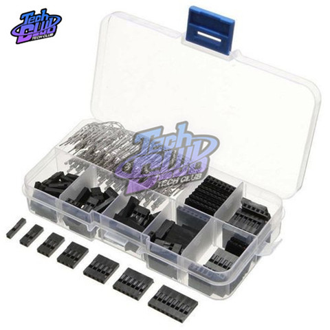 Kit de bricolage avec étui en plastique, 310 pièces/lot de câbles de raccordement Dupont 2.54mm, connecteur mâle + femelle 1/2/3/4/5/6/8 broches ► Photo 1/2