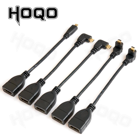 Adaptateur Micro HDMI mâle à femelle, 90 degrés, compatible avec HDMI, Angle gauche droit, convertisseur Micro HDMI Para pour caméra TV ► Photo 1/6