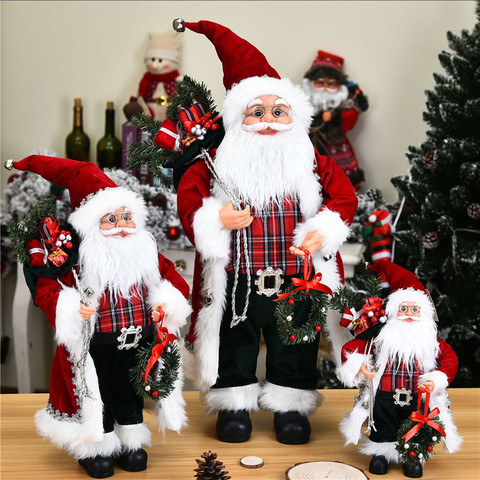 Nouveau grand père noël poupée joyeux noël décorations pour la maison enfants nouvel an jouet cadeau Navidad Natal décor fête fournitures ► Photo 1/6