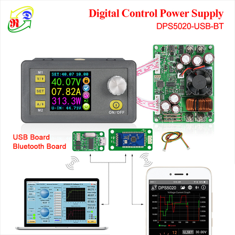RD DPS5020 courant de tension constante dc-dc abaisseur de communication convertisseur de tension buck voltmètre LCD 50V 20A ► Photo 1/5