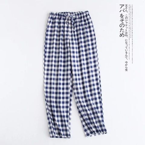 Pantalon de sommeil en gaze de coton pour Couples, pyjama avec cravate, pantalon pour hommes, femme, printemps ► Photo 1/6